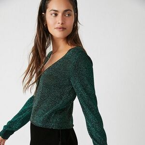 Free People Emmaline Glitter Sweater